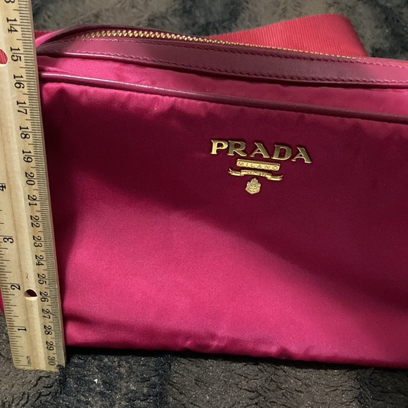 PRADA MILANO BAG ROSE RED TESSUTO-SOFT CA - Picture 8 of 10
